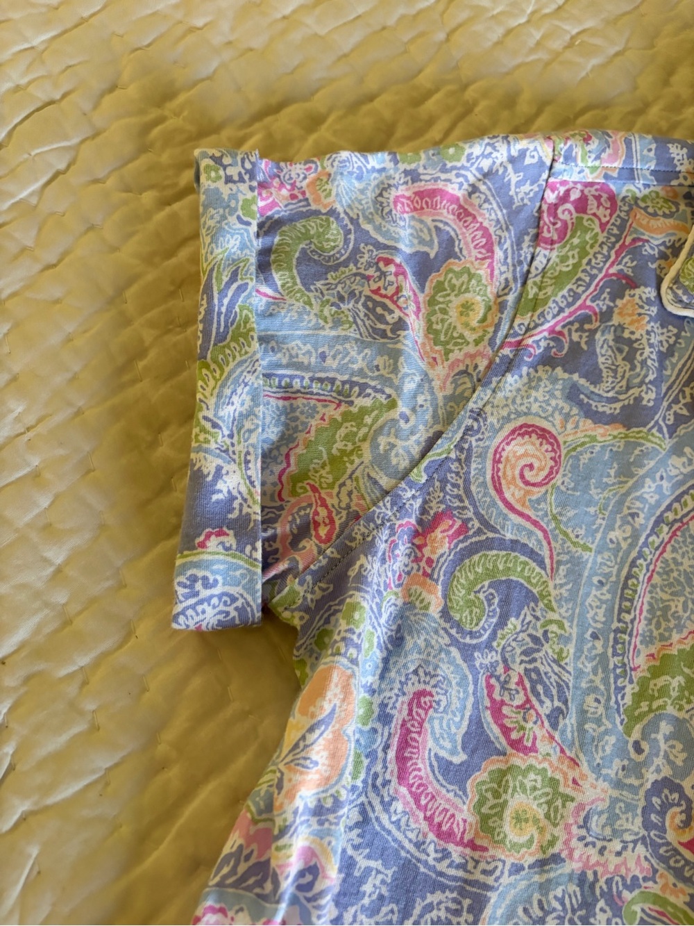 Ralph Lauren Paisley Short-Sleeve Knit Pajama Set - Picture 3 of 9